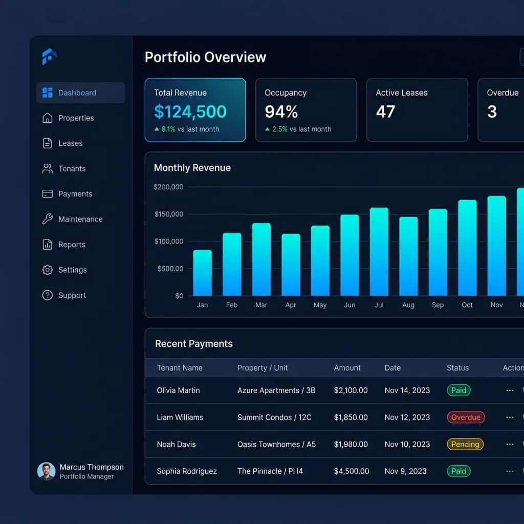 RentrIQ portfolio dashboard